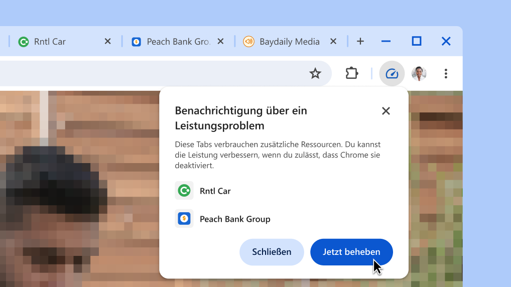 Browserleistung mit einem Klick verbessern