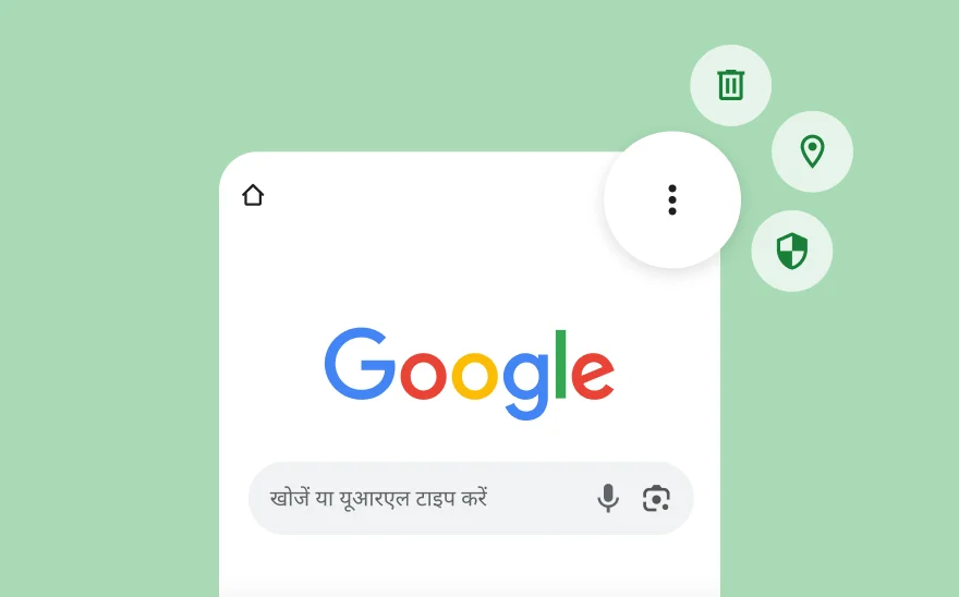 Google के खोज के नतीजों वाले पेज का एक स्क्रीनशॉट, जिसमें YouTube, Gmail, Google Maps, और Google के अन्य प्रॉडक्ट के लिए आइकॉन शामिल हैं.