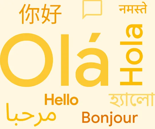 A collage of greetings in multiple languages